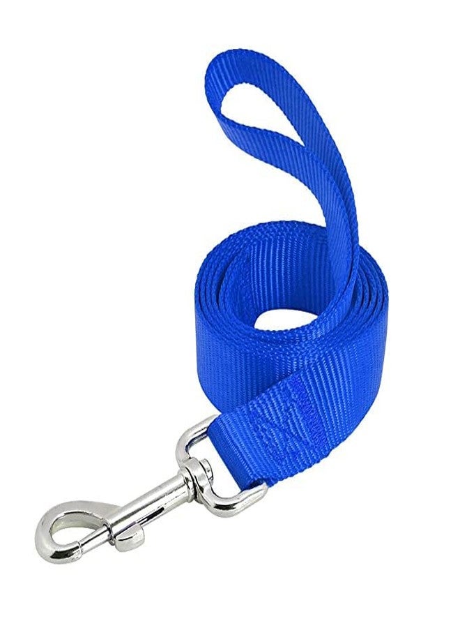 Pups&Pets Puppy 15 MM Nylon Adjustable Leash with 0.5 Inch Harness Set for Small & Medium Dogs - Blue - Image 2